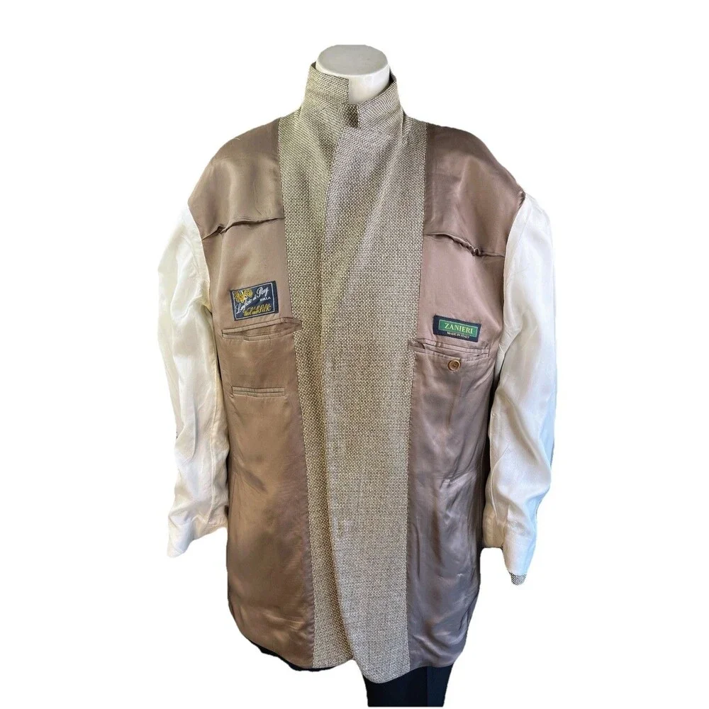 Roberto Zanieri Lanificio di Pray Italy Men 48R Hopsack Silk Wool Sport Blazer